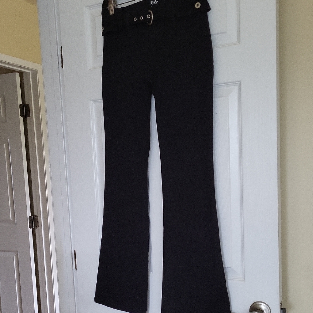 VINTAGE D&G Black Boot Cut Pants